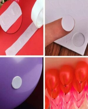 100 Dots Removable Adhesive Glue Dot Foil Balloon Wedding Birthday Decor  Tape - Ezzy Buy